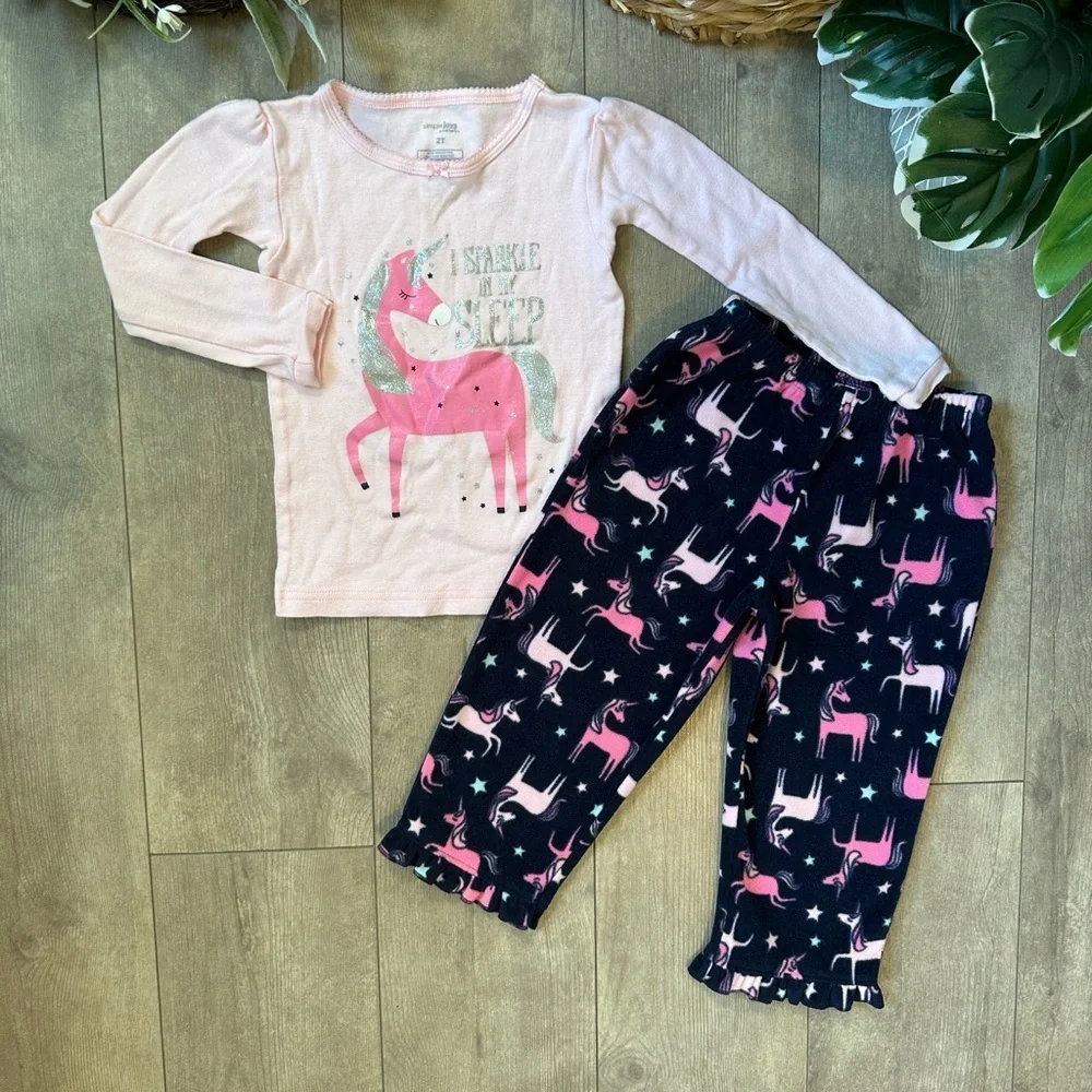 Carter’s Unicorn Theme Toddler Girl’s Pajamas Set “I Sparkle in my Sleep”